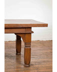 Oversized 19th Century Indonesian Coffee Table with Reeded Edge and Carved Legs-4. Asian & Chinese Furniture, Art, Antiques, Vintage Home Décor for sale at FEA Home