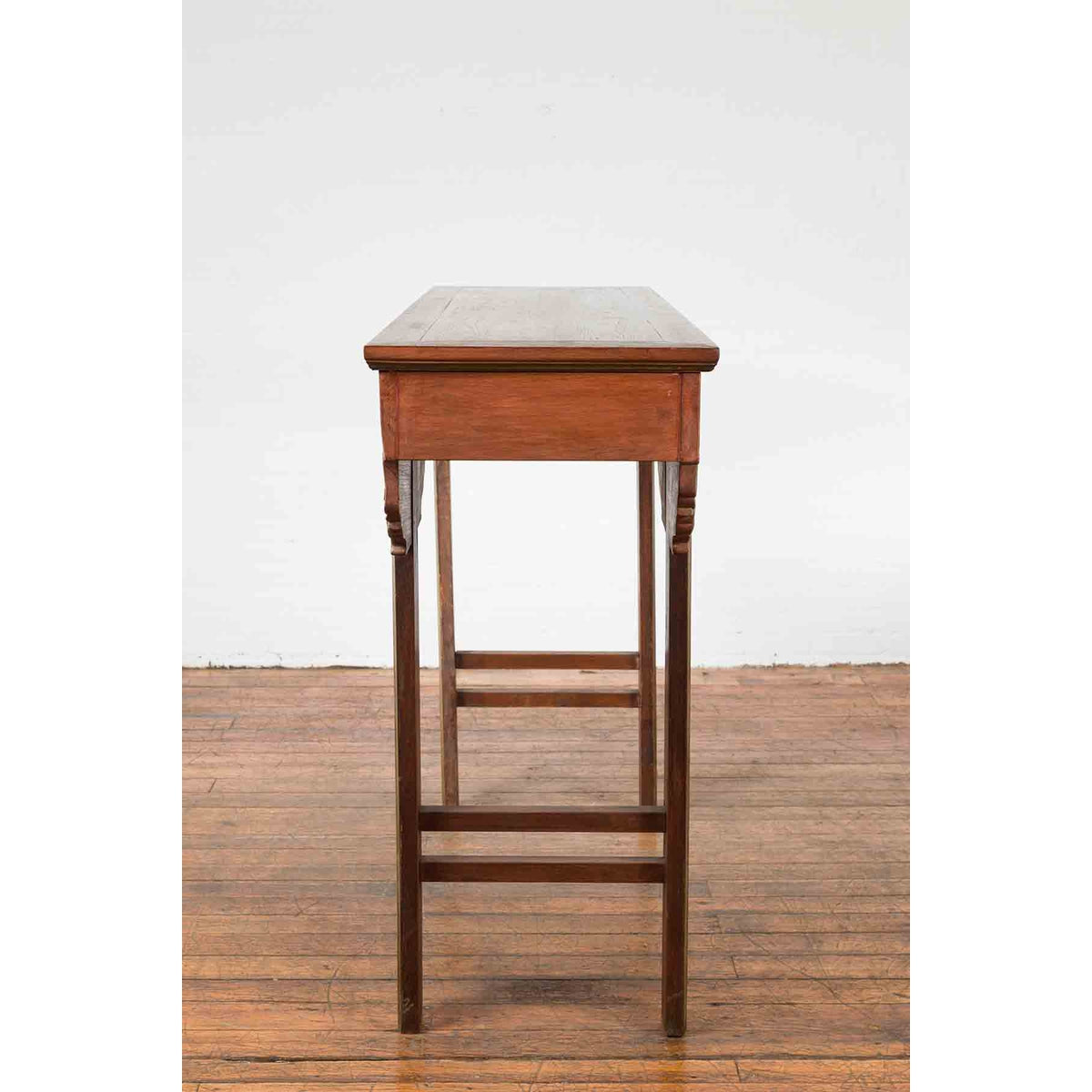 Chinese Qing Dynasty Period 19th Century Tall Red and Green Altar Console Table-6. Asian & Chinese Furniture, Art, Antiques, Vintage Home Décor for sale at FEA Home