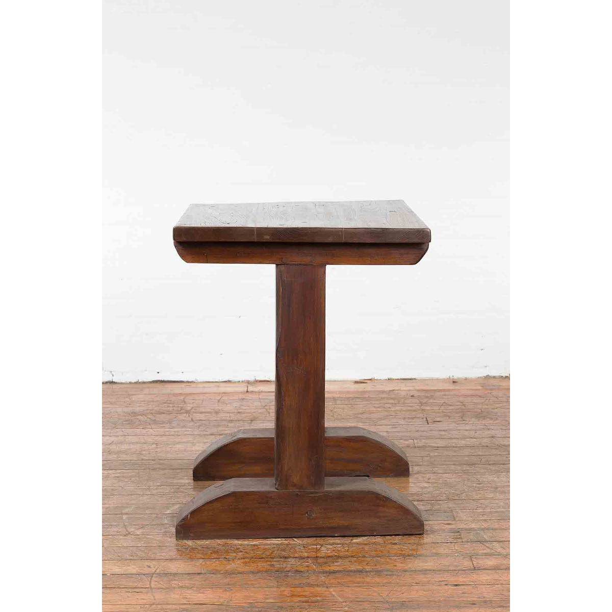 Indonesian Antique Wine Tasting Table with Rustic Appearance and Trestle Base-12. Asian & Chinese Furniture, Art, Antiques, Vintage Home Décor for sale at FEA Home