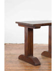 Indonesian Antique Wine Tasting Table with Rustic Appearance and Trestle Base-9. Asian & Chinese Furniture, Art, Antiques, Vintage Home Décor for sale at FEA Home