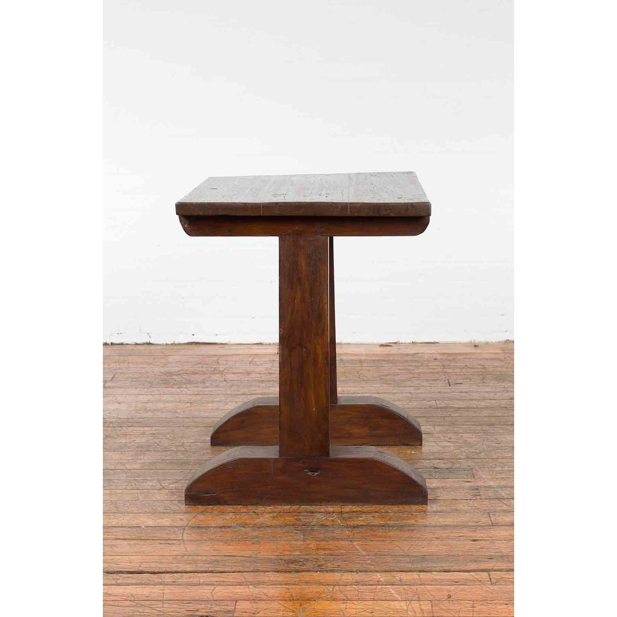 Indonesian Antique Wine Tasting Table with Rustic Appearance and Trestle Base-10. Asian & Chinese Furniture, Art, Antiques, Vintage Home Décor for sale at FEA Home