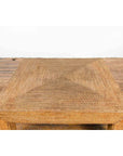 Burmese Vintage Rattan Parsons Leg Coffee Table Hand-Stitched over Wood-5. Asian & Chinese Furniture, Art, Antiques, Vintage Home Décor for sale at FEA Home