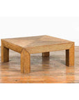 Burmese Vintage Rattan Parsons Leg Coffee Table Hand-Stitched over Wood-2. Asian & Chinese Furniture, Art, Antiques, Vintage Home Décor for sale at FEA Home