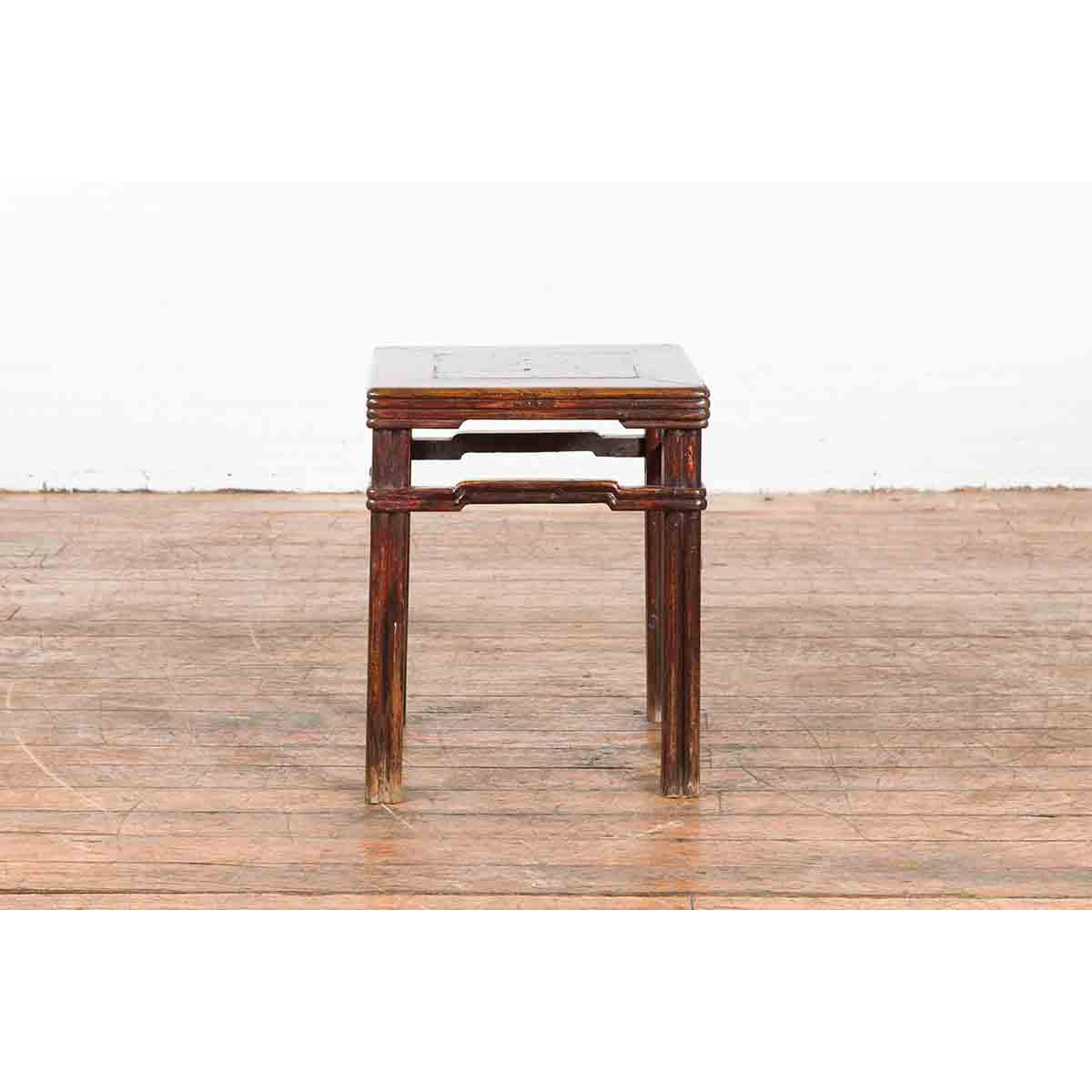 Chinese Qing Dynasty Period 19th Century Side Table with Humpback Stretchers-3. Asian & Chinese Furniture, Art, Antiques, Vintage Home Décor for sale at FEA Home