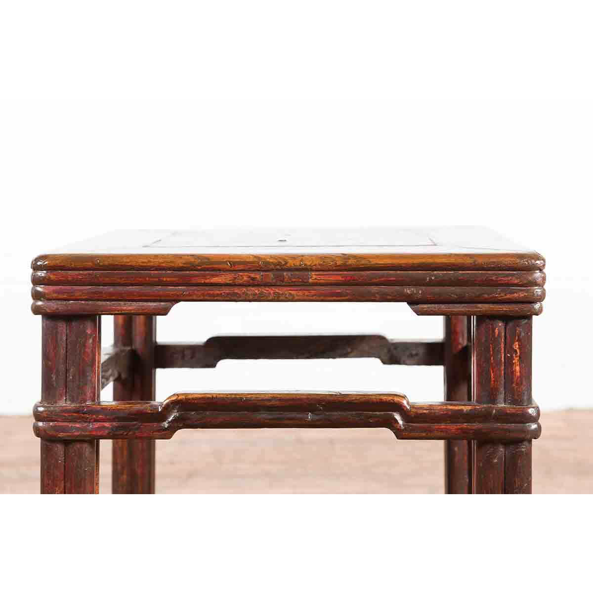 Chinese Qing Dynasty Period 19th Century Side Table with Humpback Stretchers-10. Asian & Chinese Furniture, Art, Antiques, Vintage Home Décor for sale at FEA Home
