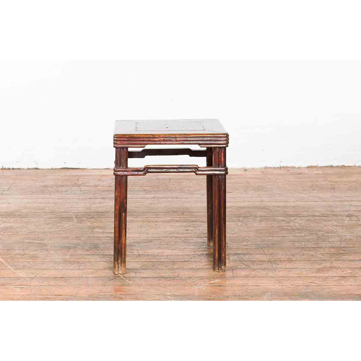 Chinese Qing Dynasty Period 19th Century Side Table with Humpback Stretchers-12. Asian & Chinese Furniture, Art, Antiques, Vintage Home Décor for sale at FEA Home