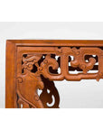 Vintage Indonesian Altar Console Table with Carved Apron and Square Feet-5. Asian & Chinese Furniture, Art, Antiques, Vintage Home Décor for sale at FEA Home
