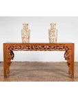 Vintage Indonesian Altar Console Table with Carved Apron and Square Feet-4. Asian & Chinese Furniture, Art, Antiques, Vintage Home Décor for sale at FEA Home