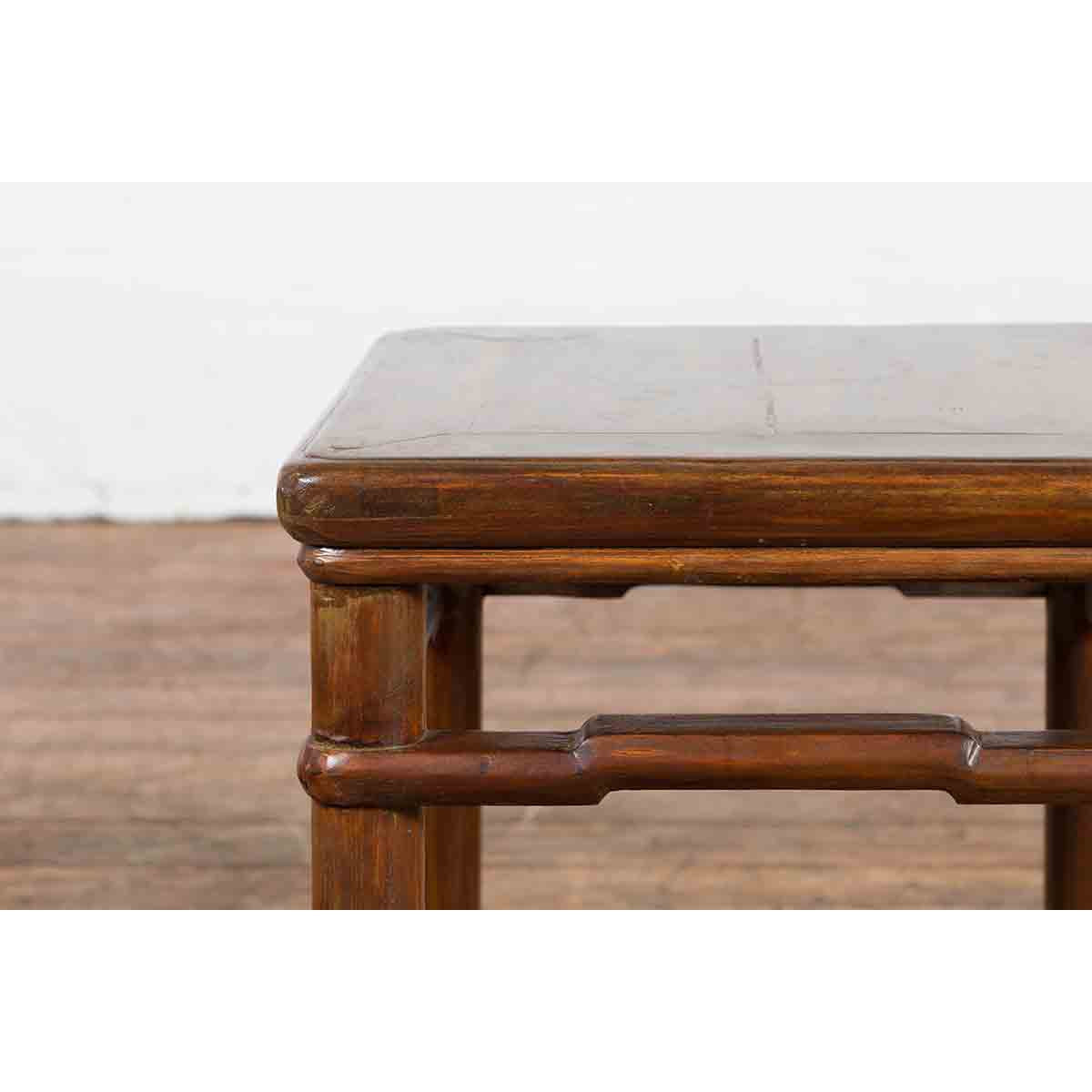 Chinese Qing Dynasty Period 19th Century Side Table with Humpback Stretchers-4. Asian & Chinese Furniture, Art, Antiques, Vintage Home Décor for sale at FEA Home