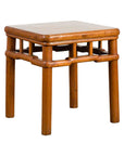 Chinese Vintage Ming Dynasty Style Accent Side Table with Humpback Stretcher-1. Asian & Chinese Furniture, Art, Antiques, Vintage Home Décor for sale at FEA Home