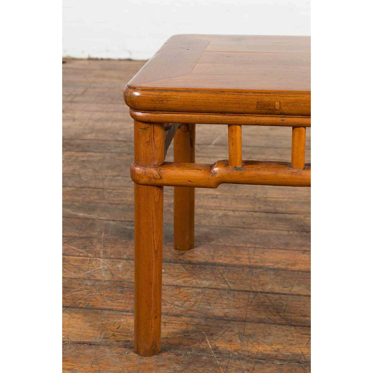 Chinese Vintage Ming Dynasty Style Accent Side Table with Humpback Stretcher-8. Asian & Chinese Furniture, Art, Antiques, Vintage Home Décor for sale at FEA Home