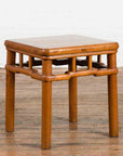 Chinese Vintage Ming Dynasty Style Accent Side Table with Humpback Stretcher-2. Asian & Chinese Furniture, Art, Antiques, Vintage Home Décor for sale at FEA Home
