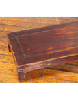 Vintage Low Kang Long Display Table Stand with Eight Carved Feet-9. Asian & Chinese Furniture, Art, Antiques, Vintage Home Décor for sale at FEA Home