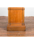 Vintage Indonesian Wooden Pedestal with Doric Semi-Columns and Natural Patina-7. Asian & Chinese Furniture, Art, Antiques, Vintage Home Décor for sale at FEA Home