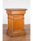 Vintage Indonesian Wooden Pedestal with Doric Semi-Columns and Natural Patina-2. Asian & Chinese Furniture, Art, Antiques, Vintage Home Décor for sale at FEA Home