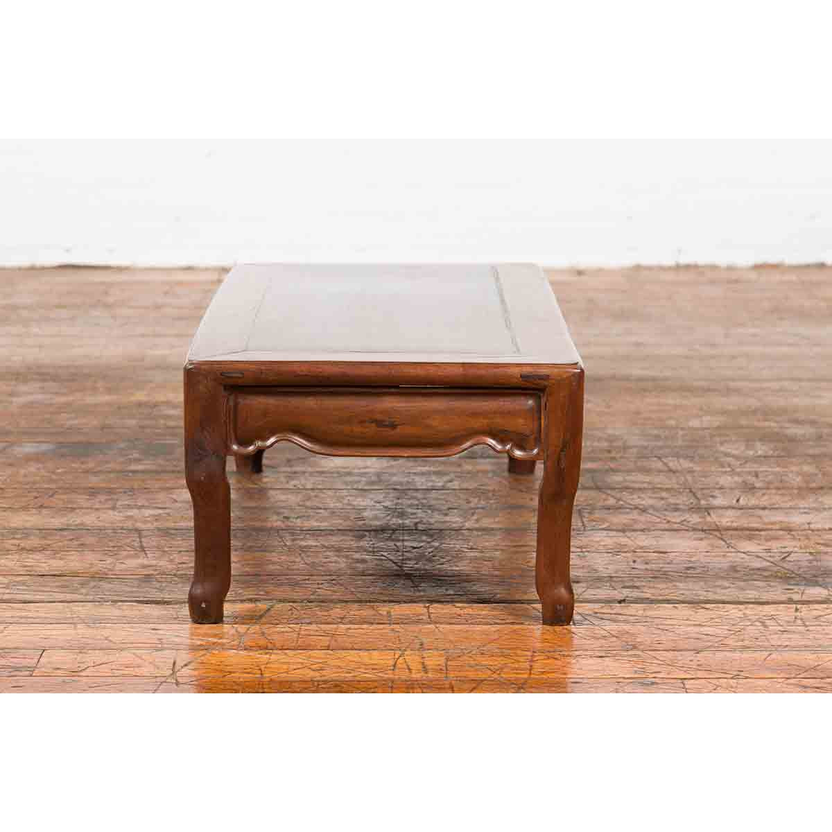 Vintage Chinese Art Deco Style Low Prayer Table with Carved Apron-12. Asian & Chinese Furniture, Art, Antiques, Vintage Home Décor for sale at FEA Home