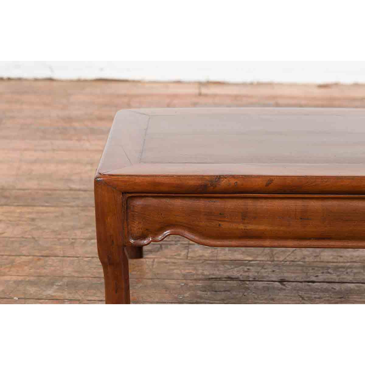 Vintage Chinese Art Deco Style Low Prayer Table with Carved Apron-5. Asian & Chinese Furniture, Art, Antiques, Vintage Home Décor for sale at FEA Home