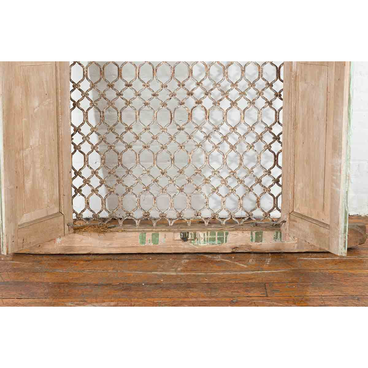 19th Century Indian Wood and Grate Window-13. Asian & Chinese Furniture, Art, Antiques, Vintage Home Décor for sale at FEA Home