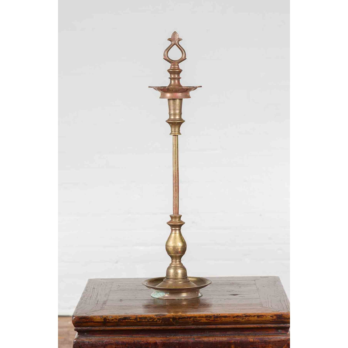 Vintage Indian Brass Candle Pricket-4. Asian & Chinese Furniture, Art, Antiques, Vintage Home Décor for sale at FEA Home