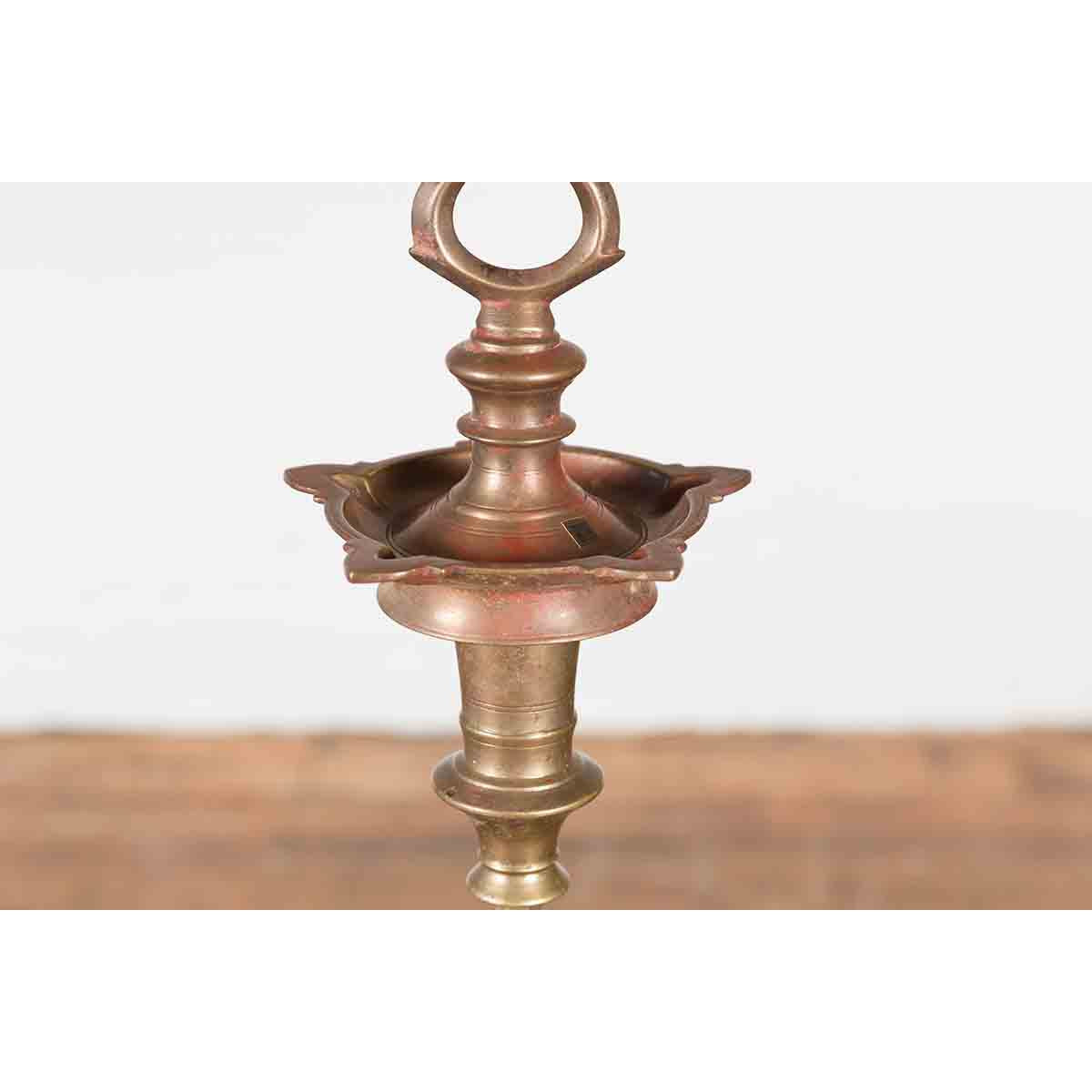 Vintage Indian Brass Candle Pricket-7. Asian & Chinese Furniture, Art, Antiques, Vintage Home Décor for sale at FEA Home