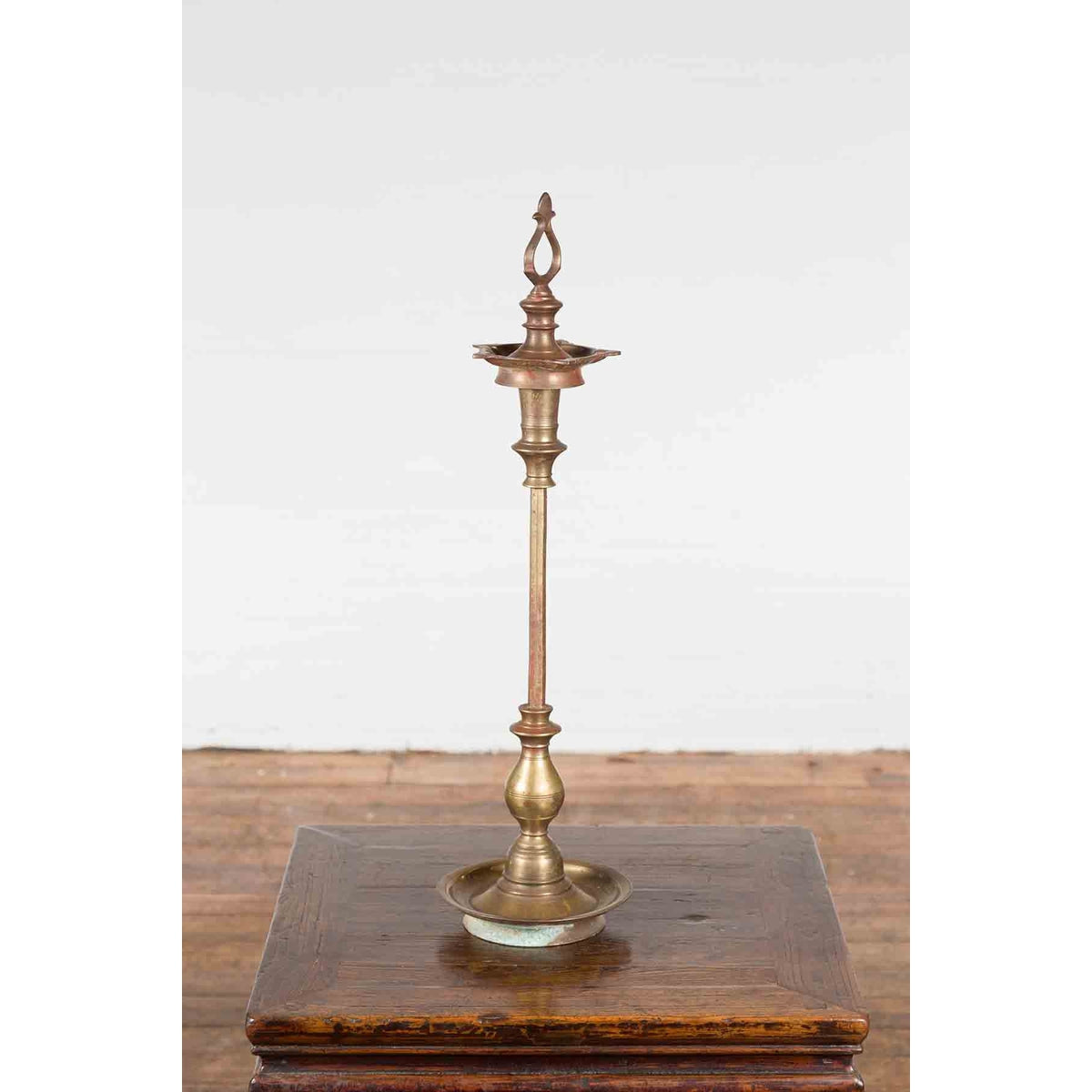Vintage Indian Brass Candle Pricket-9. Asian & Chinese Furniture, Art, Antiques, Vintage Home Décor for sale at FEA Home