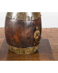 Chinese Vintage Rustic Wooden Bucket with Brass Accents and Ornate Backplate-5. Asian & Chinese Furniture, Art, Antiques, Vintage Home Décor for sale at FEA Home