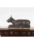 Indian Vintage Carved Wooden Bull Sculpture Depicting Guardian Deity Nandi-3. Asian & Chinese Furniture, Art, Antiques, Vintage Home Décor for sale at FEA Home