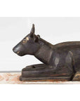 Indian Vintage Carved Wooden Bull Sculpture Depicting Guardian Deity Nandi-4. Asian & Chinese Furniture, Art, Antiques, Vintage Home Décor for sale at FEA Home