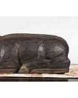 Indian Vintage Carved Wooden Bull Sculpture Depicting Guardian Deity Nandi-5. Asian & Chinese Furniture, Art, Antiques, Vintage Home Décor for sale at FEA Home