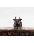 Indian Vintage Carved Wooden Bull Sculpture Depicting Guardian Deity Nandi-6. Asian & Chinese Furniture, Art, Antiques, Vintage Home Décor for sale at FEA Home