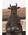 Indian Vintage Carved Wooden Bull Sculpture Depicting Guardian Deity Nandi-9. Asian & Chinese Furniture, Art, Antiques, Vintage Home Décor for sale at FEA Home