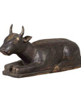 Indian Vintage Carved Wooden Bull Sculpture Depicting Guardian Deity Nandi-1. Asian & Chinese Furniture, Art, Antiques, Vintage Home Décor for sale at FEA Home