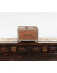 19th Century Indian Wooden Box with Brass Details and Distressed Patina-8. Asian & Chinese Furniture, Art, Antiques, Vintage Home Décor for sale at FEA Home
