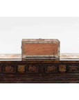 19th Century Indian Wooden Box with Brass Details and Distressed Patina-9. Asian & Chinese Furniture, Art, Antiques, Vintage Home Décor for sale at FEA Home