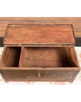 Indian 19th Century Box with Metal Sheathing and Bracketed Wooden Base-5. Asian & Chinese Furniture, Art, Antiques, Vintage Home Décor for sale at FEA Home
