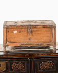 Rustic Indian 19th Century Wooden Box with Iron Details and Concentric Circles-2. Asian & Chinese Furniture, Art, Antiques, Vintage Home Décor for sale at FEA Home