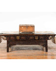 Rustic Indian 19th Century Wooden Box with Iron Details and Concentric Circles-3. Asian & Chinese Furniture, Art, Antiques, Vintage Home Décor for sale at FEA Home