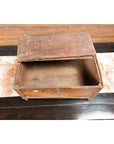 Rustic Indian 19th Century Wooden Box with Iron Details and Concentric Circles-5. Asian & Chinese Furniture, Art, Antiques, Vintage Home Décor for sale at FEA Home