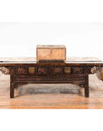 Rustic Indian 19th Century Wooden Box with Iron Details and Incised Motifs-3. Asian & Chinese Furniture, Art, Antiques, Vintage Home Décor for sale at FEA Home