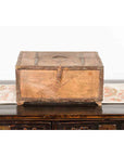 Rustic Indian 19th Century Wooden Box with Iron Details and Incised Motifs-4. Asian & Chinese Furniture, Art, Antiques, Vintage Home Décor for sale at FEA Home