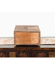 Rustic Indian 19th Century Wooden Box with Iron Details and Incised Motifs-10. Asian & Chinese Furniture, Art, Antiques, Vintage Home Décor for sale at FEA Home