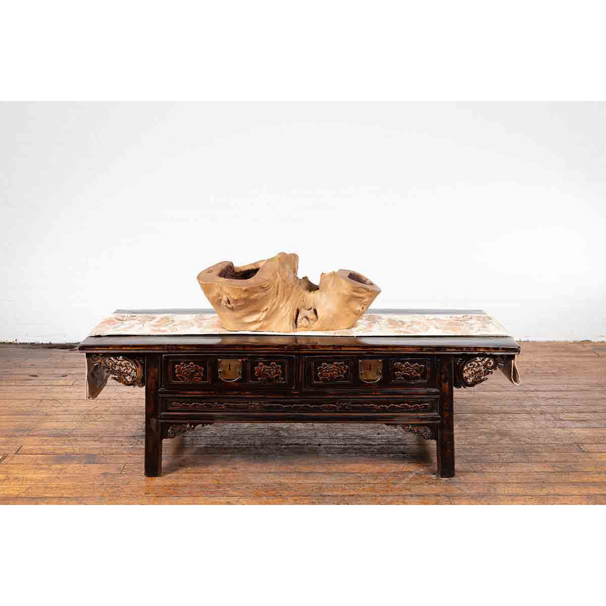 Rustic Japanese Meiji Period Freeform Hibachi with Unusual Design, circa 1880-4. Asian & Chinese Furniture, Art, Antiques, Vintage Home Décor for sale at FEA Home