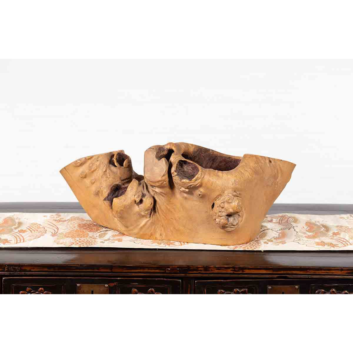 Rustic Japanese Meiji Period Freeform Hibachi with Unusual Design, circa 1880-6. Asian & Chinese Furniture, Art, Antiques, Vintage Home Décor for sale at FEA Home