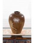 Antique Japanese 19th Century Brown Glazed Water Jar-12. Asian & Chinese Furniture, Art, Antiques, Vintage Home Décor for sale at FEA Home
