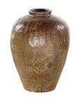 Antique Japanese 19th Century Brown Glazed Water Jar-1. Asian & Chinese Furniture, Art, Antiques, Vintage Home Décor for sale at FEA Home