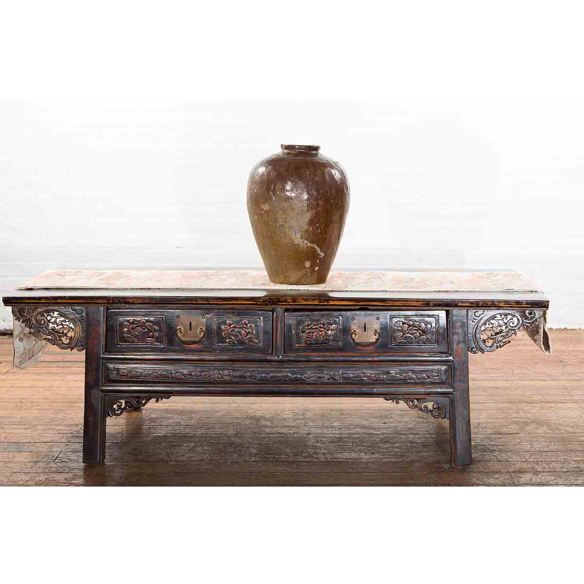 Antique Japanese 19th Century Brown Glazed Water Jar-4. Asian & Chinese Furniture, Art, Antiques, Vintage Home Décor for sale at FEA Home