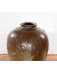 Antique Japanese 19th Century Brown Glazed Water Jar-6. Asian & Chinese Furniture, Art, Antiques, Vintage Home Décor for sale at FEA Home