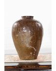 Antique Japanese 19th Century Brown Glazed Water Jar-8. Asian & Chinese Furniture, Art, Antiques, Vintage Home Décor for sale at FEA Home