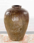 Antique Japanese 19th Century Brown Glazed Water Jar-3. Asian & Chinese Furniture, Art, Antiques, Vintage Home Décor for sale at FEA Home