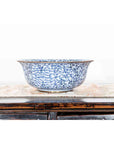 Contemporary Thai Hand-Painted Blue and White Porcelain Bowl with Floral Motifs-7. Asian & Chinese Furniture, Art, Antiques, Vintage Home Décor for sale at FEA Home